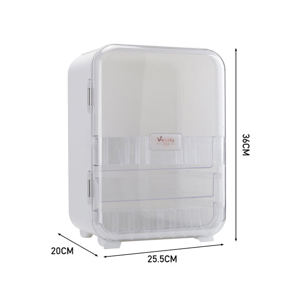 Livingandhome Makeup Organizer Mirror White 24.5cm, UK version