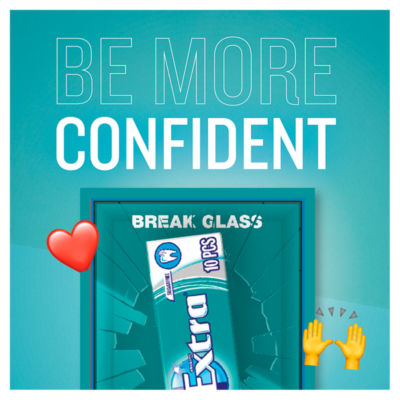 Wrigley's Extra Cool Breeze sugarfree chewing gum 10 pieces (British brand)