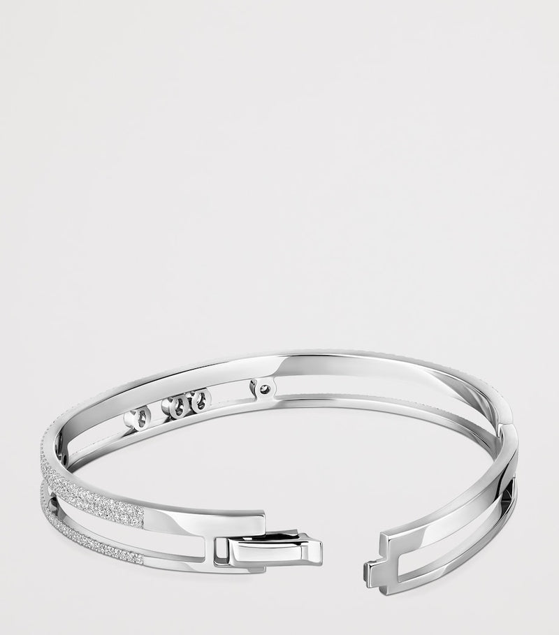 Messika Move Romane diamond pavé bangle 18kt white gold - British product