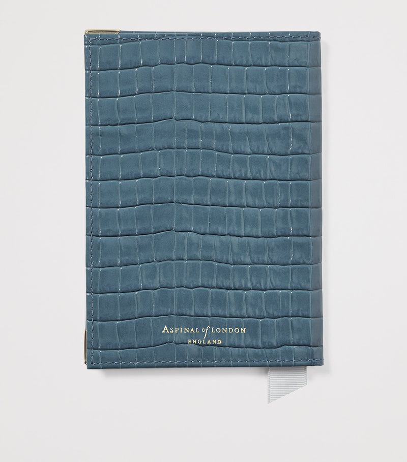 Aspinal of London leather croc-embossed passport cover - British product