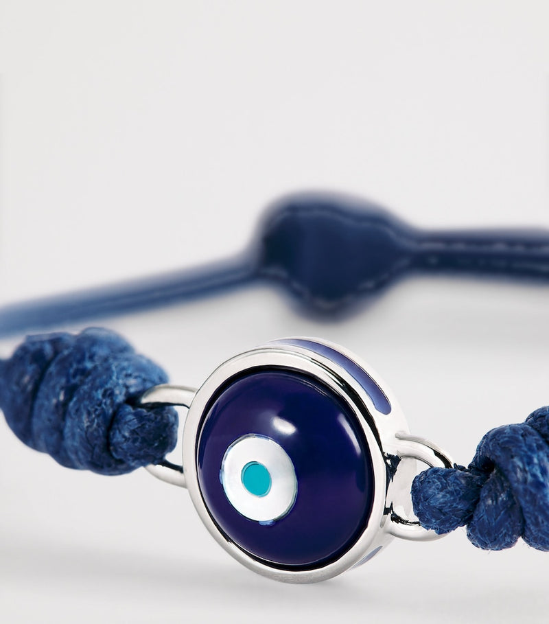 Tateossian Macrame Milos Evil Eye bracelet, imported from the UK