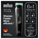 Braun 6-in-1 beard trimmer with washable heads, UK version