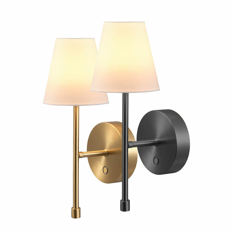 Globe Electric wall sconce 2 pack black gold brass, UK version