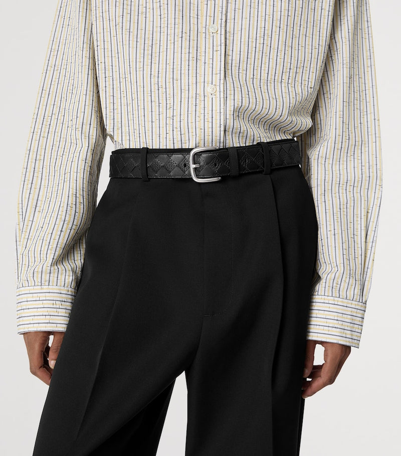Bottega Veneta Intrecciato belt grained leather, UK version