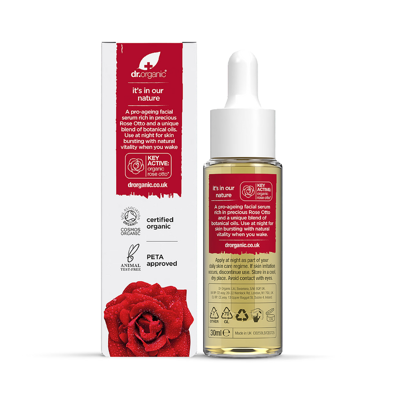 Dr Organic Rose Otto Facial Serum 30ml - British product