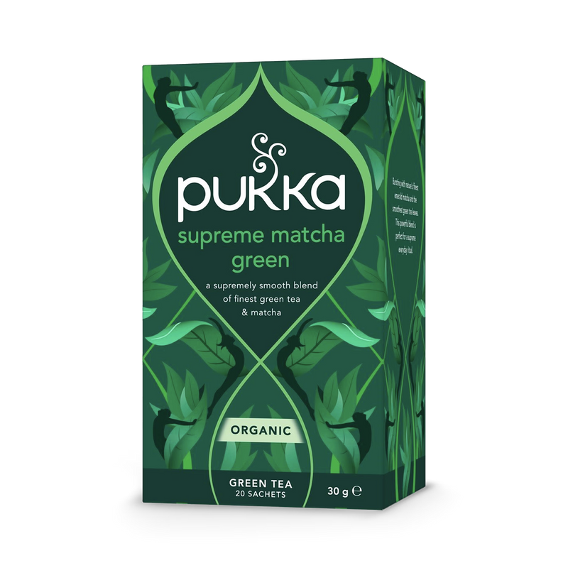 Pukka Supreme Matcha Green tea bags 20, imported from the UK