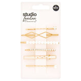 Superdrug Superdrug Studio Gold Tone Hair Slides Pack of 6- Buy online at McGrocer