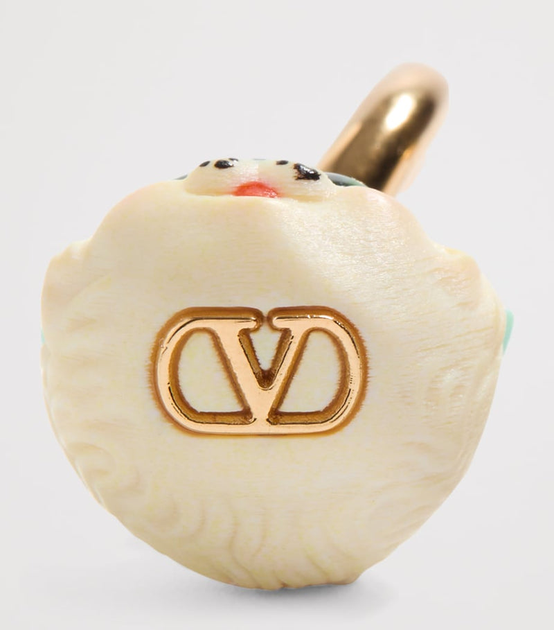 Valentino Garavani Le Chat earring gold-tone hoop, UK version