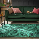 Argos Habitat Malaki Print Green Flatweave Rug 120x170cm- Buy online at McGrocer