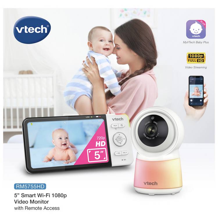 VTech RM5755 5-inch HD baby monitor - British product