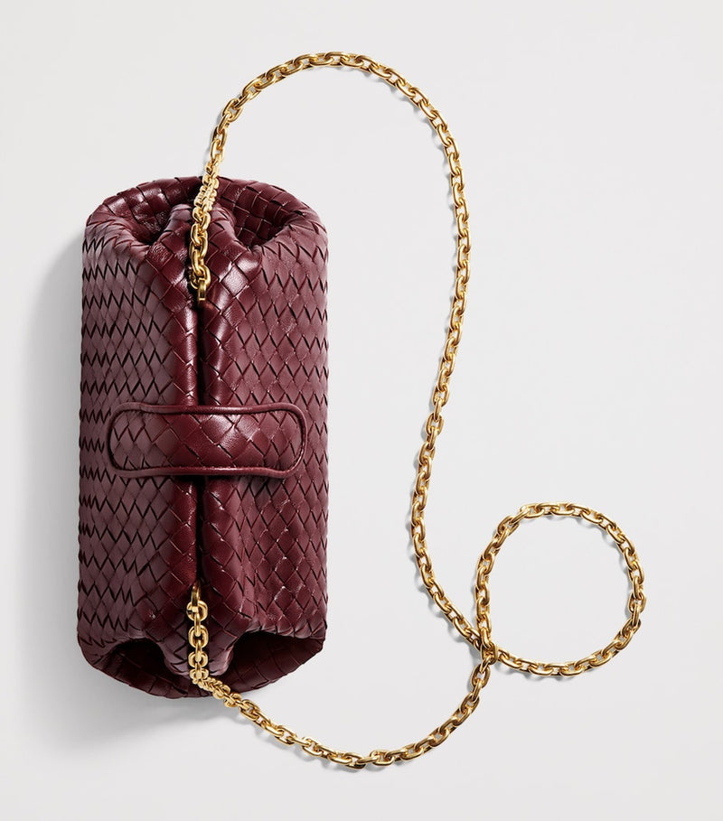 Bottega Veneta small leather Lauren 1980 clutch bag, imported from the UK