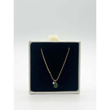 SVNX teardrop necklace emerald green diamante pendant, UK version
