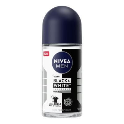 ASDA Nivea Black & White Invisible Anti-Perspirant Deodorant 50ML- Buy online at McGrocer