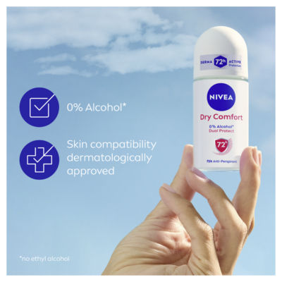 Nivea 72h Dry Comfort anti-perspirant roll-on 50ml (British brand)