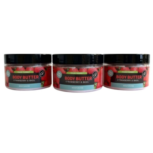 COSMEPICK Strawberry & Basil body butter 3x250ml, UK version