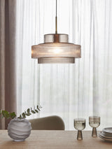 Next Lipsy Gold Pendant Ribbed Glass Ceiling Light- Buy online at McGrocer