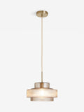 Lipsy gold pendant ribbed glass ceiling light, UK version