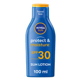 NIVEA Protect & Moisture SPF30 sun cream 100ml, imported from the UK