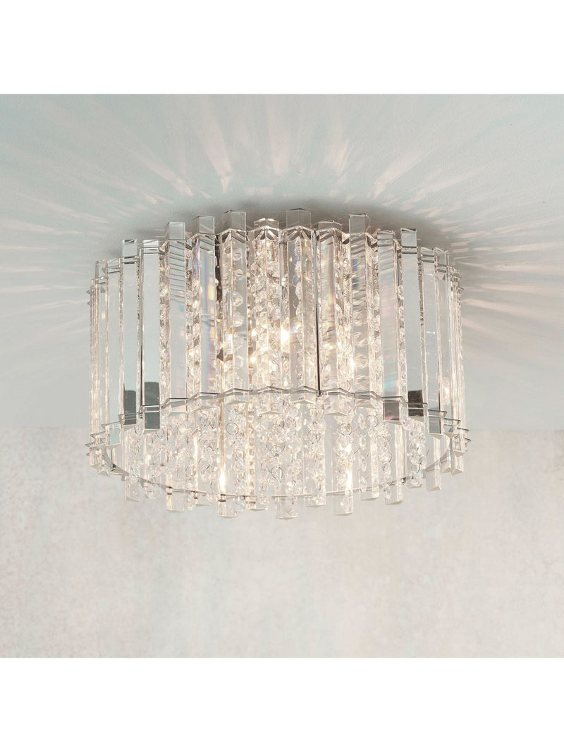 Gallery Home silver kimbie flush ceiling light, UK version