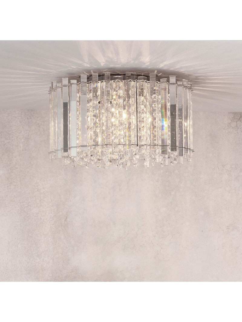 Gallery Home silver kimbie flush ceiling light, UK version