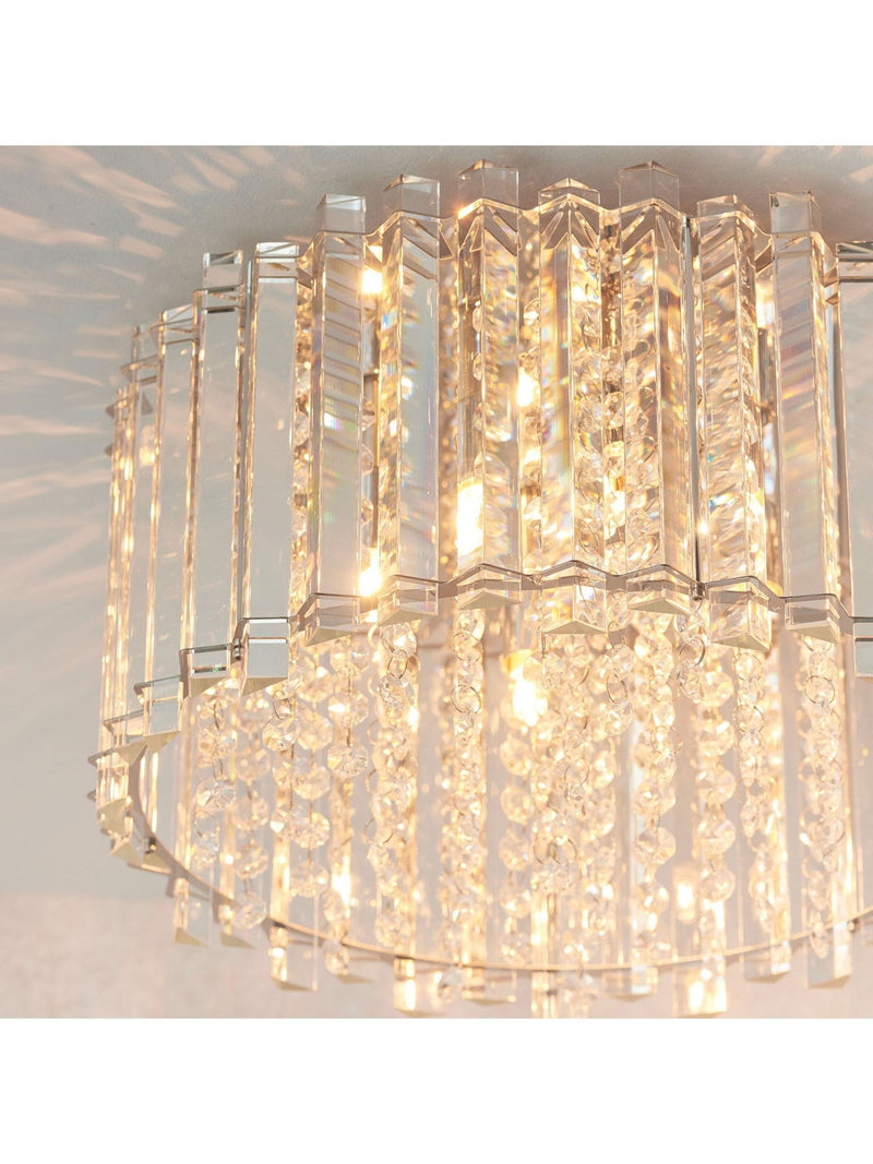 Gallery Home silver kimbie flush ceiling light, UK version