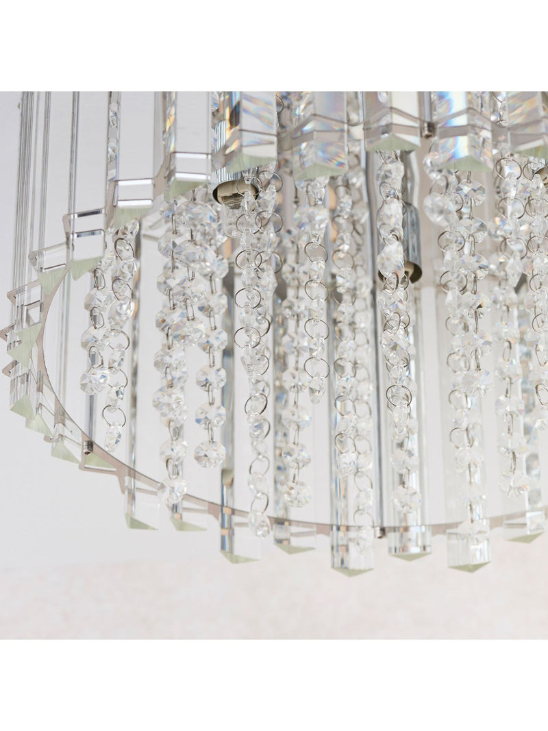 Gallery Home silver kimbie flush ceiling light, UK version