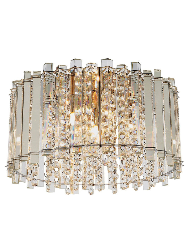 Gallery Home silver kimbie flush ceiling light, UK version