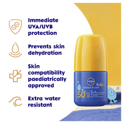 Nivea Sun Kids Protect & Care Roll-on 50ml sunscreen, UK version