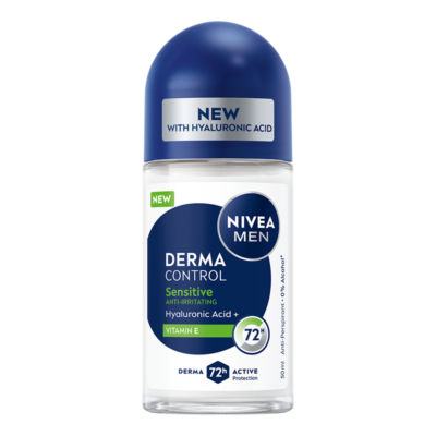 NIVEA MEN Derma Control Sensitive antiperspirant roll on 50ml - British product