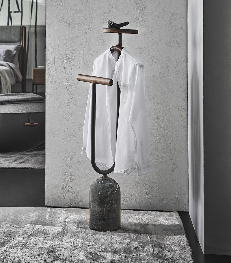 Porada Ekero valet stand with marble base, imported from the UK