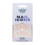 Elegant Touch Nail Icons Forget Me Not Lilac Stiletto Manicure Set
