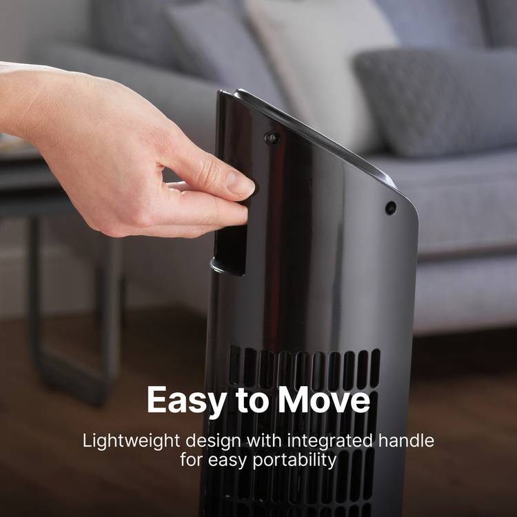 Dimplex freestanding black tower fan, UK version