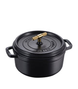 Harrods Staub x Buster + Punch Cast Iron Cocotte with Brass Knob (24cm)- Buy online at McGrocer