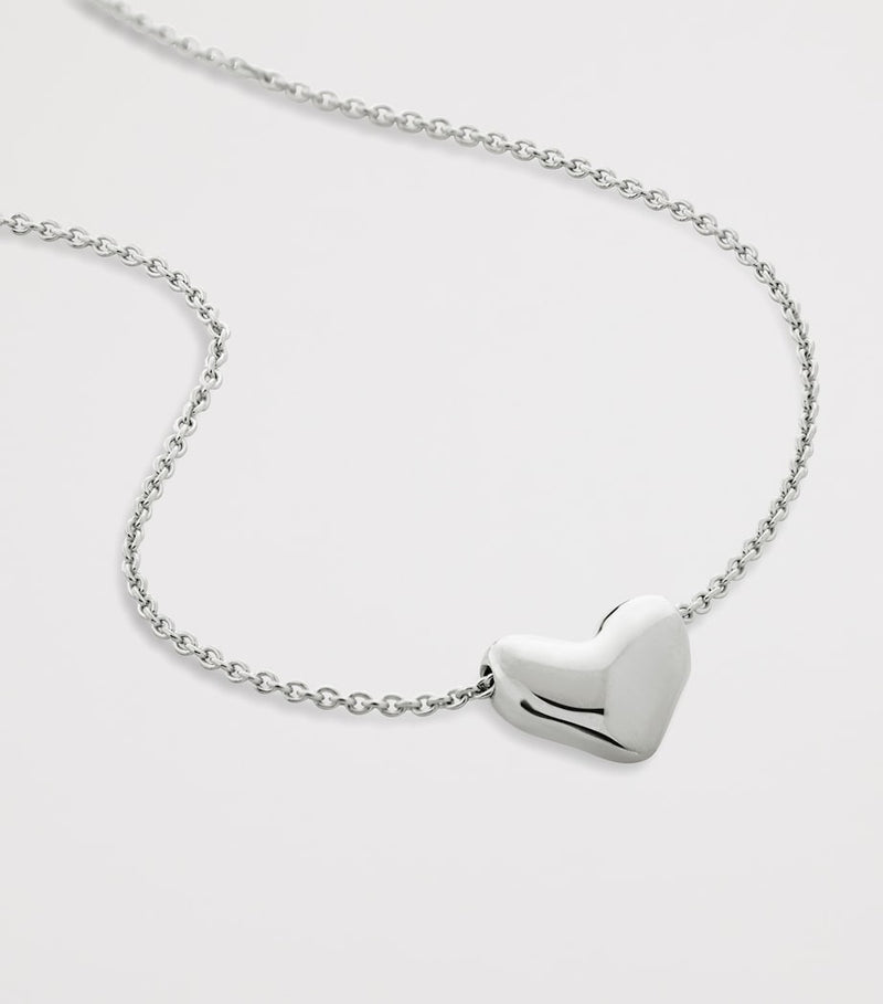 Monica Vinader sterling silver heart necklace, UK version