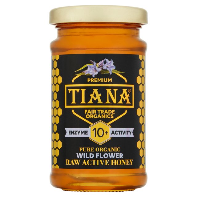 TIANA FairTrade Organics Raw Active Wild Mountain Flower Honey 250g GOODS M&S