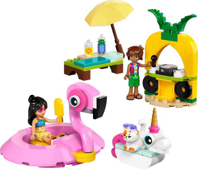 LEGO Friends Pool Party Set Unicorn & Flamingo 99 Pieces (British brand)