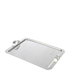 Christofle Silver-Plated Graphik Handheld Tray 45cm x 32cm - British product
