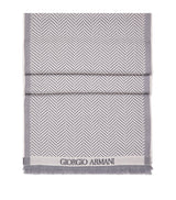 Harrods Giorgio Armani Wool Herringbone Scarf 175cm x 40cm- Buy online at McGrocer