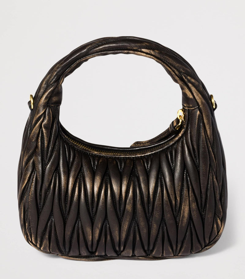 Miu Miu Wander matelassé lambskin top-handle bag, imported from the UK