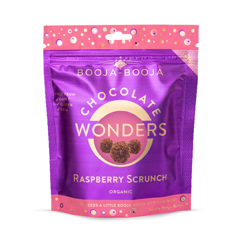 Booja Booja chocolate truffle Raspberry Scrunch 65g, UK version