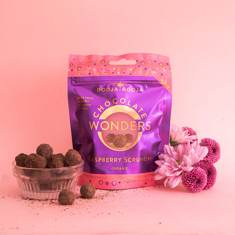 Booja Booja chocolate truffle Raspberry Scrunch 65g, UK version