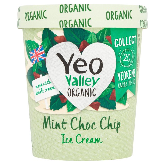 Yeo Valley Mint Choc Chip Ice Cream   500ml GOODS M&S