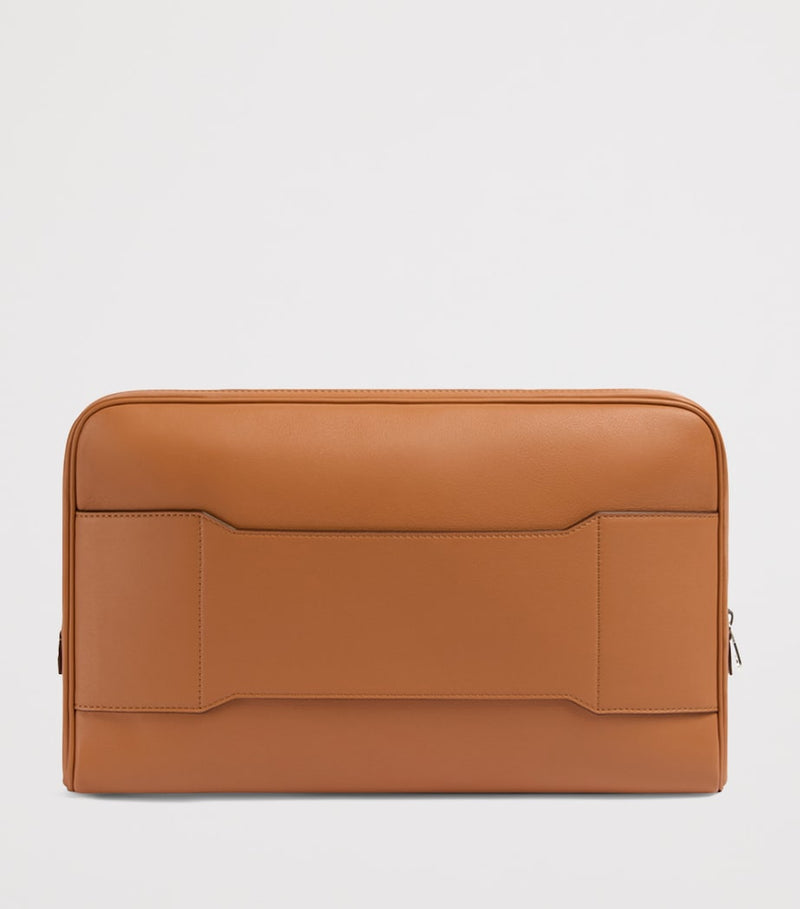 Aviteur leather trolley-sleeve laptop case - British product