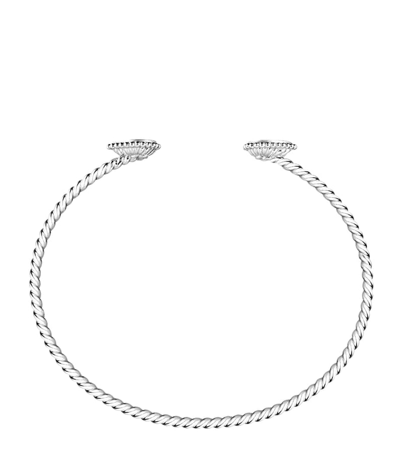 Boucheron Serpent Bohème white gold diamond bangle - British product