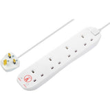Argos Masterplug 4 Socket 1m Surge Protected Extension Lead- Buy online at McGrocer