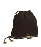 Alaïa Le Ponchon suede cross-body bag, imported from the UK