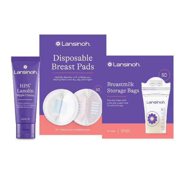 Lansinoh Maternity Bundle Nipple Cream Nursing Pads 40ml, UK version