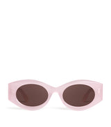 Harrods Alaïa Baby Pink Acetate Oval Sunglasses- Buy online at McGrocer