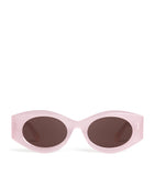 Alaïa oval sunglasses baby pink acetate - British product