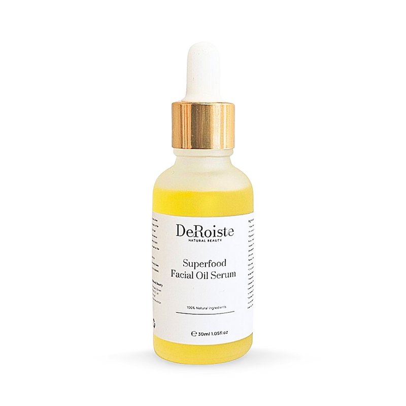 Superfood facial oil serum with organic botanicals (British brand)